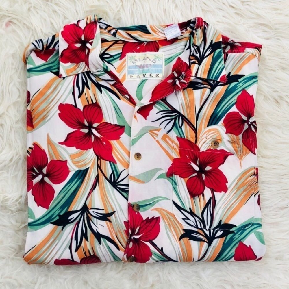 Tropical Hawaiian Aloha Floral Buttondown